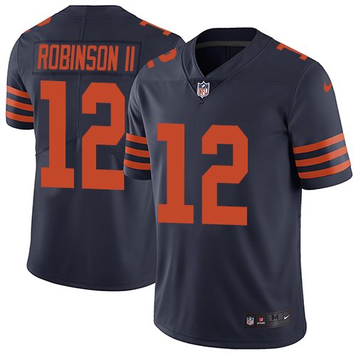Nike Bears 12 Allen Robinson II Navy Youth Throwback Vapor Untouchable Limited Jersey Nike Bears 12 Allen Robinson II Navy Youth Throwback Vapor Untouchable Limited Jersey