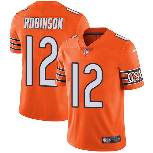 Nike Bears #12 Allen Robinson Orange Youth Stitched NFL Limited Rush Jersey Nike Bears #12 Allen Robinson Orange Youth Stitched NFL Limited Rush Jersey