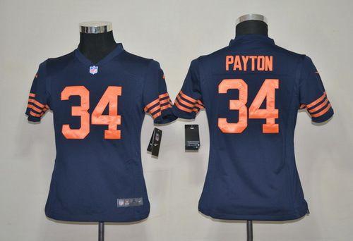 Nike Bears #34 Walter Payton Navy Blue Alternate Youth Stitched NFL Elite Jersey Nike Bears #34 Walter Payton Navy Blue Alternate Youth Stitched NFL Elite Jersey
