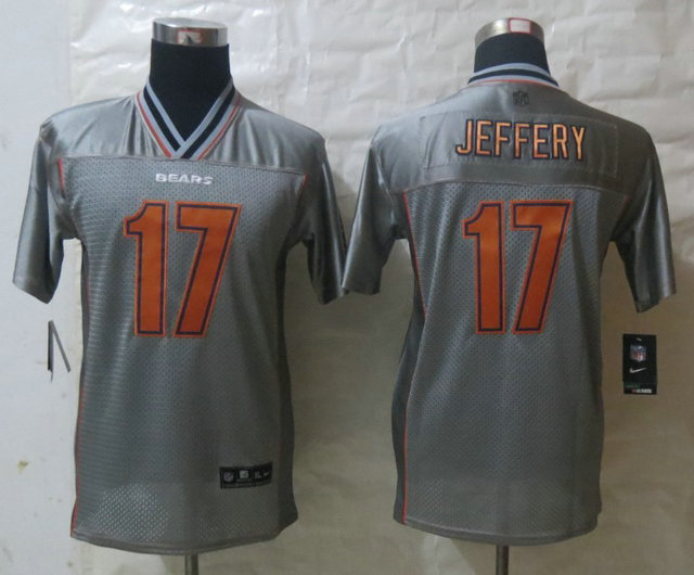 Youth NEW Chicago Bears #17 Alshon Jeffery Grey Vapor Elite Jerseys Youth NEW Chicago Bears #17 Alshon Jeffery Grey Vapor Elite Jerseys