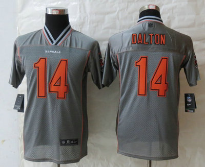 Youth NEW Cincinnati Bengals 14 Andy Dalton Grey Vapor Elite Jerseys Youth NEW Cincinnati Bengals 14 Andy Dalton Grey Vapor Elite Jerseys