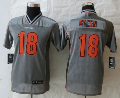 Youth NEW Cincinnati Bengals 18 A.J.Green Grey Vapor Elite Jerseys Youth NEW Cincinnati Bengals 18 A.J.Green Grey Vapor Elite Jerseys