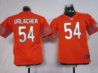 Youth Nike NFL Chicago Bears 54 Brian Urlacher Orange Jerseys