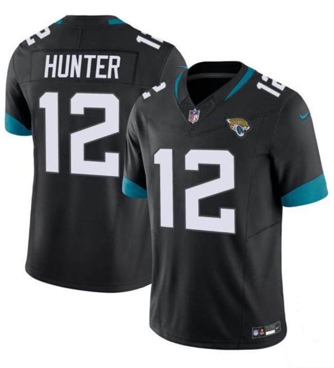 Youth Jacksonville Jaguars #12 Travis Hunter Black 2025 Draft F.U.S.E. Vapor Limited Stitched Football Jersey Youth Jacksonville Jaguars #12 Travis Hunter Black 2025 Draft F.U.S.E. Vapor Limited Stitched Football Jersey