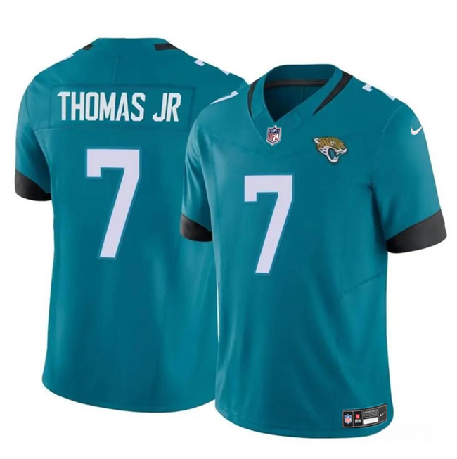 Youth Jacksonville Jaguars #7 Brian Thomas Jr Teal 2024 Draft F.U.S.E Vapor Untouchable Limited Stitched Jersey Youth Jacksonville Jaguars #7 Brian Thomas Jr Teal 2024 Draft F.U.S.E Vapor Untouchable Limited Stitched Jersey