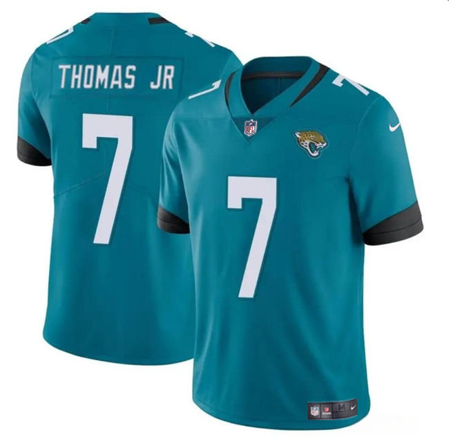 Youth Jacksonville Jaguars #7 Brian Thomas Jr Teal 2024 Draft Vapor Untouchable Limited Stitched Jersey Youth Jacksonville Jaguars #7 Brian Thomas Jr Teal 2024 Draft Vapor Untouchable Limited Stitched Jersey
