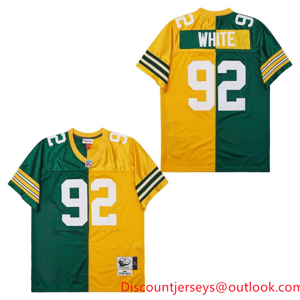 Mitchell And Ness Packers #92 Throwback Stitched NFL Jersey 6 Mitchell And Ness Packers #92 Throwback Stitched NFL Jersey 6
