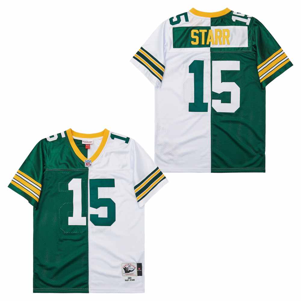 Mitchell And Ness Packers #15 Throwback Stitched NFL Jersey Mitchell And Ness Packers #15 Throwback Stitched NFL Jersey