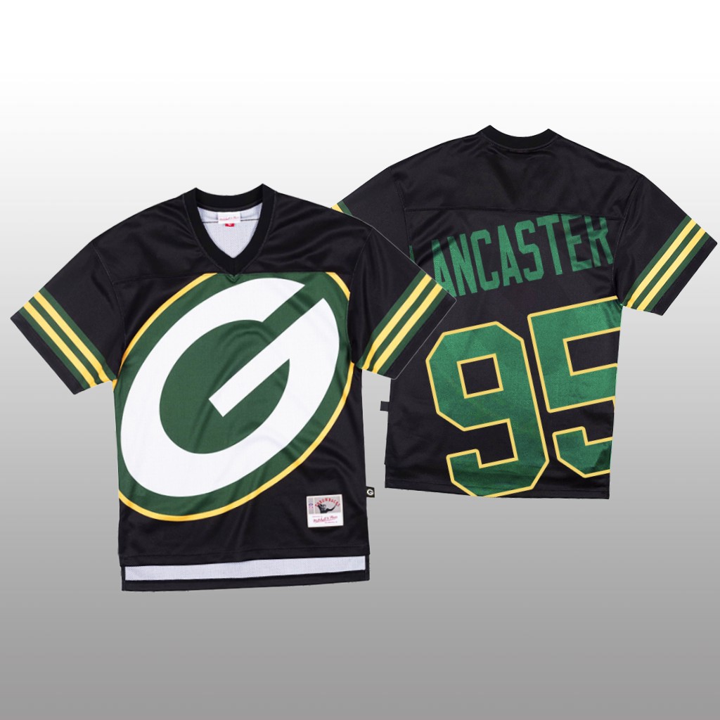 NFL Green Bay Packers #95 Tyler Lancaster Black Men's Mitchell & Nell Big Face Fashion Limited NFL Jersey NFL Green Bay Packers #95 Tyler Lancaster Black Men's Mitchell & Nell Big Face Fashion Limited NFL Jersey