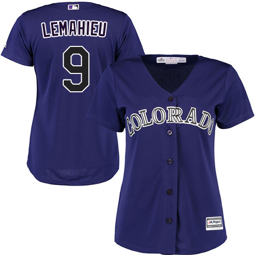 Rockies #9 DJ LeMahieu Purple Alternate Women's Stitched MLB Jersey Rockies #9 DJ LeMahieu Purple Alternate Women's Stitched MLB Jersey