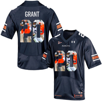 Auburn Tigers 20 Corey Grant Navy With Portrait Print College Football Jersey Auburn Tigers 20 Corey Grant Navy With Portrait Print College Football Jersey