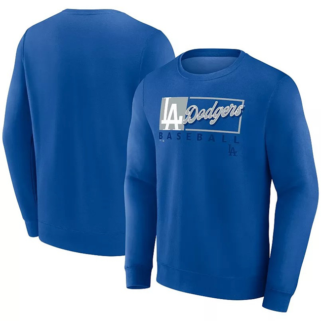 Men's Los Angeles Dodgers Royal Focus Fleece Pullover Sweatshirt Men's Los Angeles Dodgers Royal Focus Fleece Pullover Sweatshirt
