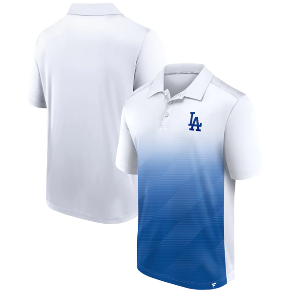 Men's Los Angeles Dodgers White Royal Iconic Parameter Sublimated Polo