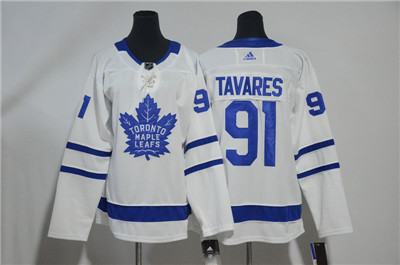 Maple Leafs #91 John Tavares White Youth Adidas Jersey (1) Maple Leafs #91 John Tavares White Youth Adidas Jersey (1)