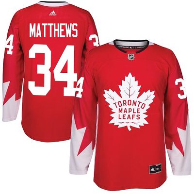 Maple Leafs #34 Auston Matthews Red Alternate Stitched Youth NHL Jersey
