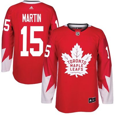 Maple Leafs #15 Matt Martin Red Alternate Stitched Youth NHL Jersey
