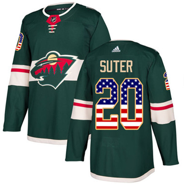 Adidas Wild #20 Ryan Suter Green Home Authentic USA Flag Stitched Youth NHL Jersey Adidas Wild #20 Ryan Suter Green Home Authentic USA Flag Stitched Youth NHL Jersey