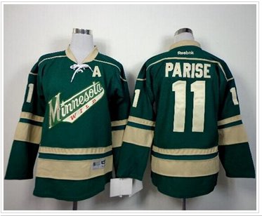 Youth Wild #11 Zach Parise Green Stitched NHL Jersey