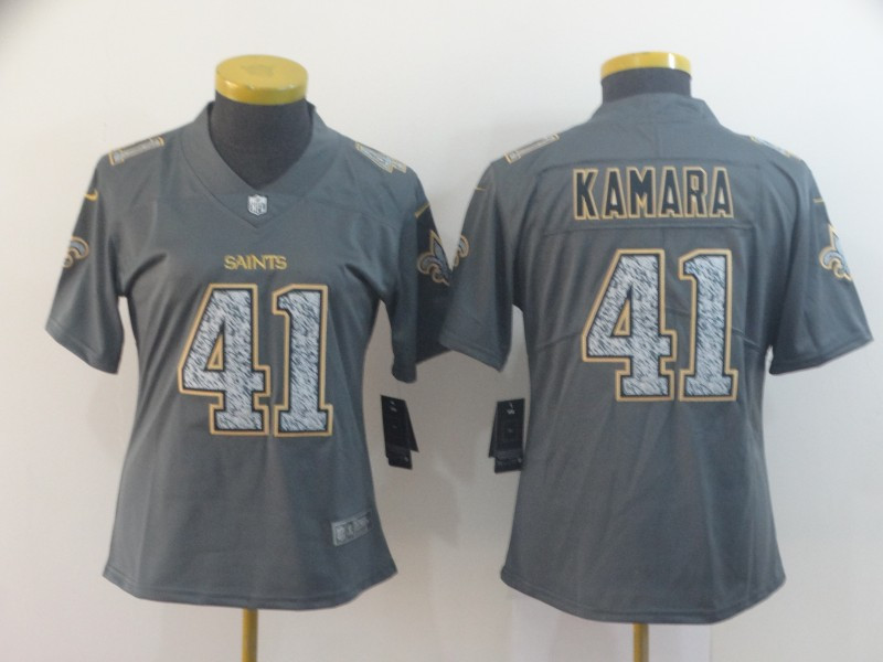 Women Nike Saints 41 Alvin Kamara Gray Camo Women Vapor Untouchable Limited Jersey Women Nike Saints 41 Alvin Kamara Gray Camo Women Vapor Untouchable Limited Jersey
