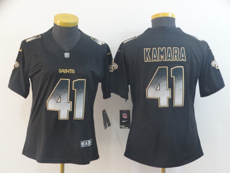 Women Nike Saints 41 Alvin Kamara Black Arch Smoke Women Vapor Untouchable Limited Jersey Women Nike Saints 41 Alvin Kamara Black Arch Smoke Women Vapor Untouchable Limited Jersey