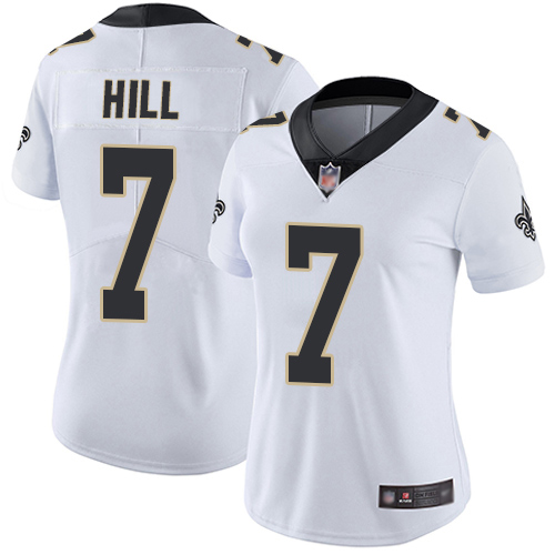 Saints #7 Taysom Hill White Women's Stitched Football Vapor Untouchable Limited Jersey Saints #7 Taysom Hill White Women's Stitched Football Vapor Untouchable Limited Jersey