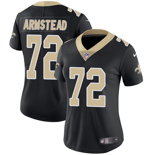 Nike Saints #72 Terron Armstead Black Team Color Women's Stitched NFL Vapor Untouchable Limited Jersey Nike Saints #72 Terron Armstead Black Team Color Women's Stitched NFL Vapor Untouchable Limited Jersey