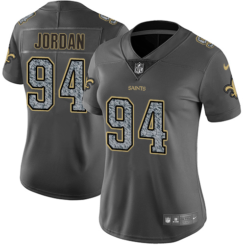 Nike Saints #94 Cameron Jordan Gray Static Women's Stitched NFL Vapor Untouchable Limited Jersey Nike Saints #94 Cameron Jordan Gray Static Women's Stitched NFL Vapor Untouchable Limited Jersey