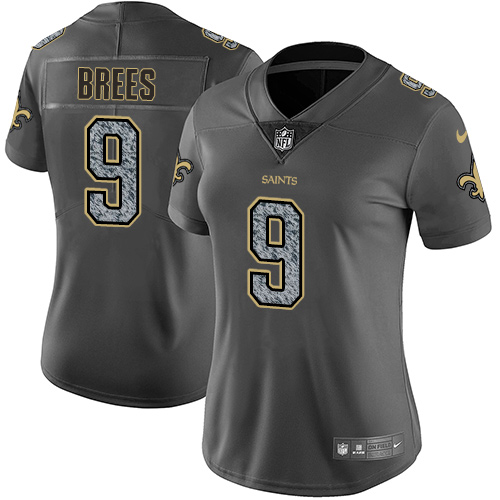 Nike Saints #9 Drew Brees Gray Static Women's NFL Vapor Untouchable Game Jersey Nike Saints #9 Drew Brees Gray Static Women's NFL Vapor Untouchable Game Jersey