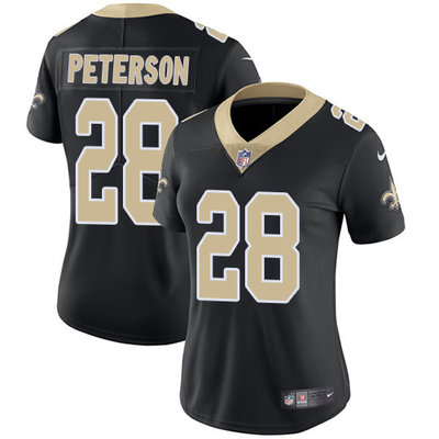 Nike Saints #28 Adrian Peterson Black Team Color Women's Stitched NFL Vapor Untouchable Limited Jersey Nike Saints #28 Adrian Peterson Black Team Color Women's Stitched NFL Vapor Untouchable Limited Jersey