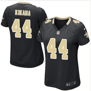 Women Nike Saints #44 Hau'oli Kikaha Black Team Color Stitched NFL Elite Jersey Women Nike Saints #44 Hau'oli Kikaha Black Team Color Stitched NFL Elite Jersey