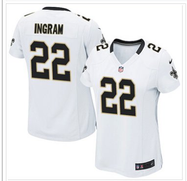New Orleans Saints #22 Mark Ingram women White NFL Jersey