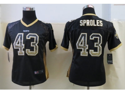 NEW Women New Orleans Saints #43 Sproles Black Jerseys(Drift Fashion) NEW Women New Orleans Saints #43 Sproles Black Jerseys(Drift Fashion)