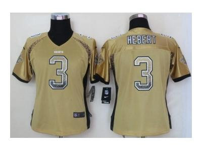 NEW women nfl jerseys new orleans saints #3 bobby hebert gold(Elite drift fashion)