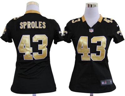 Women Nike New Orleans Saints 43 Darren Sproles Black Jerseys