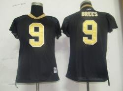 NFL New Orleans saints #9 Drew Brees Black Women Jerseys