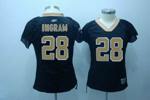 women New Orleans Saints 28 Mark Ingram black Jersey