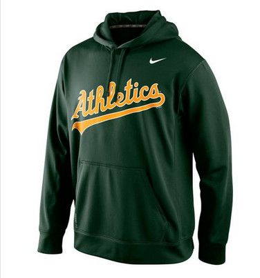 Oakland Athletics Nike Men's KO Wordmark Perfomance Green MLB Hoodie