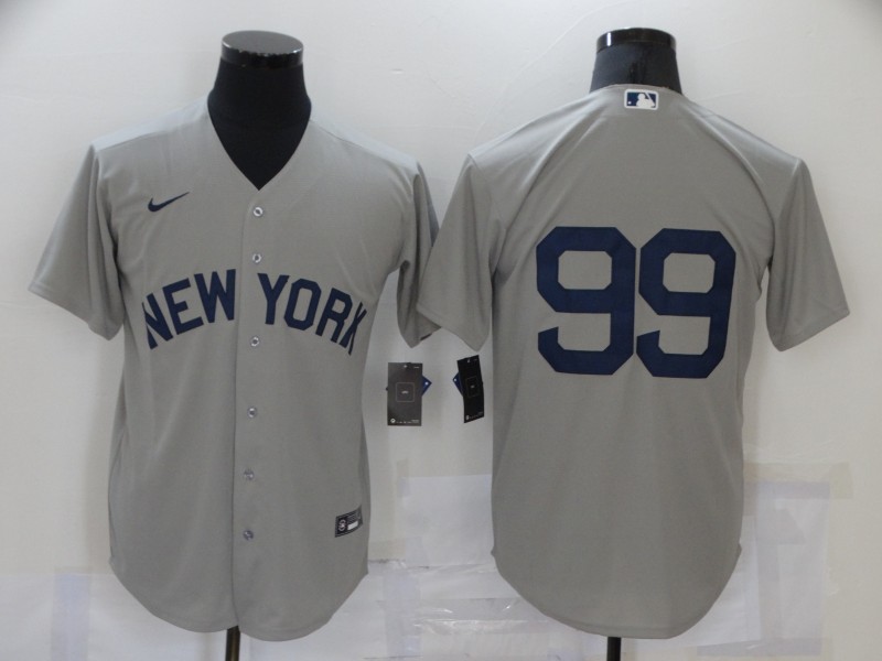Youth New York Yankees #99 Aaron Judge 2021 Grey Jersey