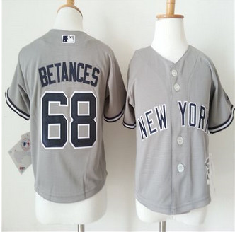 Toddler New York Yankees #68 Dellin Betances Grey Cool Base Stitched Baseball Jersey Toddler New York Yankees #68 Dellin Betances Grey Cool Base Stitched Baseball Jersey