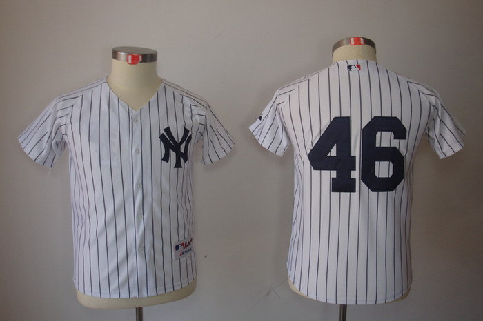 Youth MLB New York Yankees 46 Andy Pettitte White Jerseys Youth MLB New York Yankees 46 Andy Pettitte White Jerseys