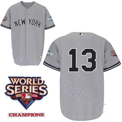 New York Yankees 13 Alex Rodriguez Grey Youth Jerseys