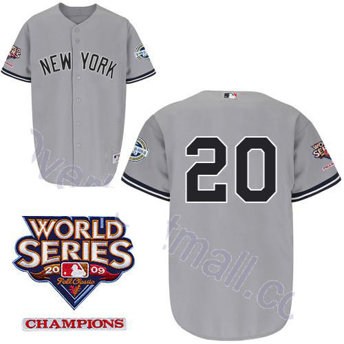 New York Yankees 20 Jorge Posada Grey Youth Jerseys