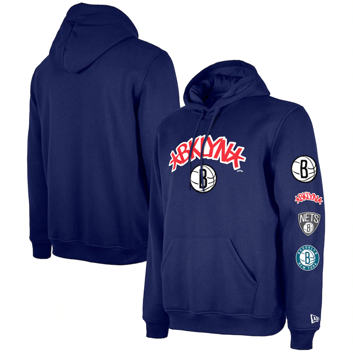 Men's Brooklyn Nets Navy 2023 24 City Edition Pullover Hoodie Men's Brooklyn Nets Navy 2023 24 City Edition Pullover Hoodie