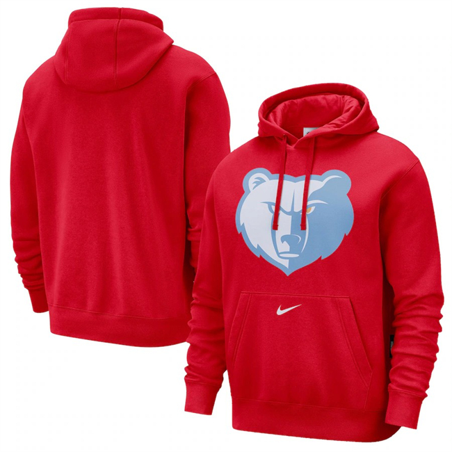 Men's Memphis Grizzlies Red 2024 25 City Edition Essential Club Pullover Hoodie