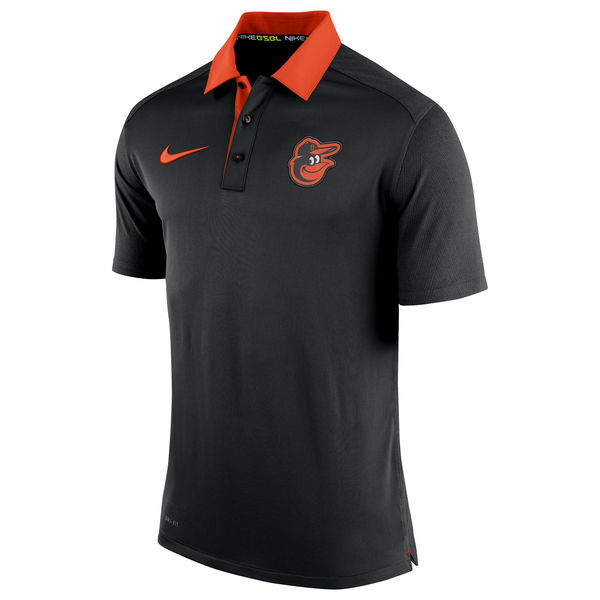 Men's Baltimore Orioles Nike Black Authentic Collection Dri-FIT Elite Polo Men's Baltimore Orioles Nike Black Authentic Collection Dri-FIT Elite Polo