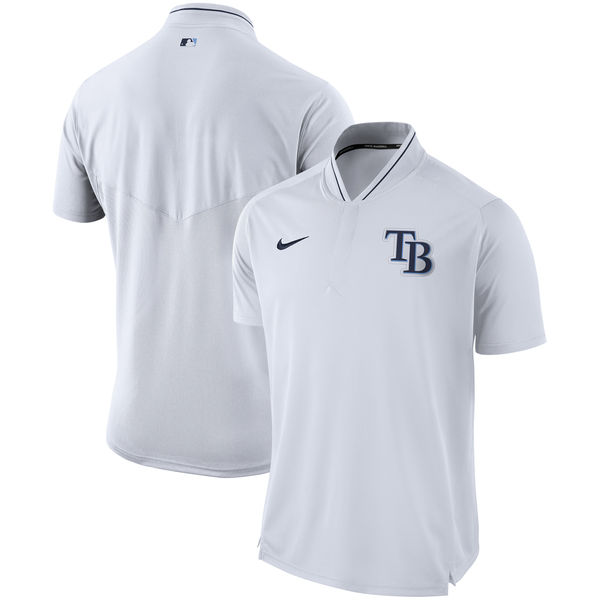 Men's Tampa Bay Rays Nike White Authentic Collection Elite Performance Polo Men's Tampa Bay Rays Nike White Authentic Collection Elite Performance Polo