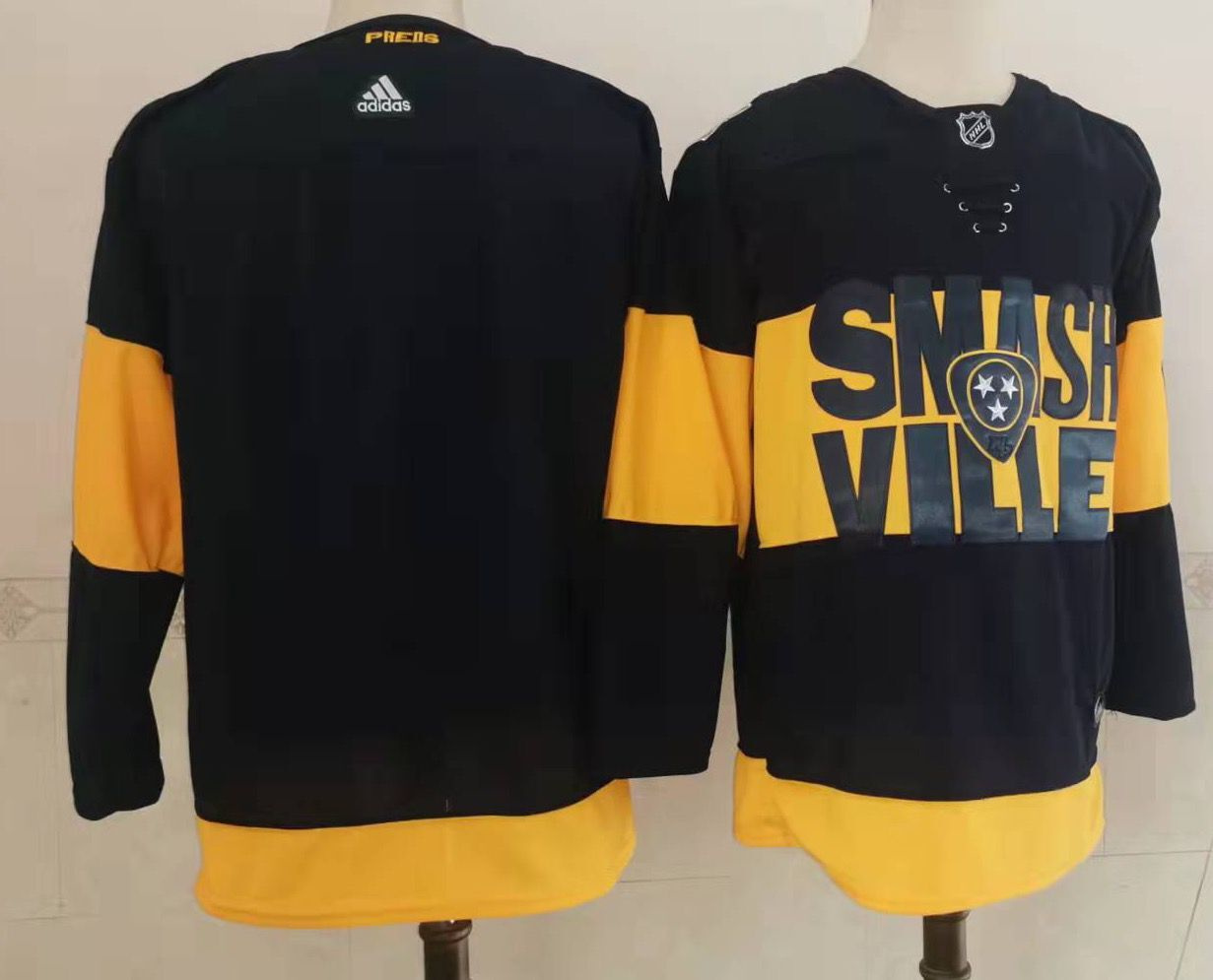 Men's Nashville Predators Blank Black 2022 Stadium Series adidas Stitched NHL Jersey Men's Nashville Predators Blank Black 2022 Stadium Series adidas Stitched NHL Jersey