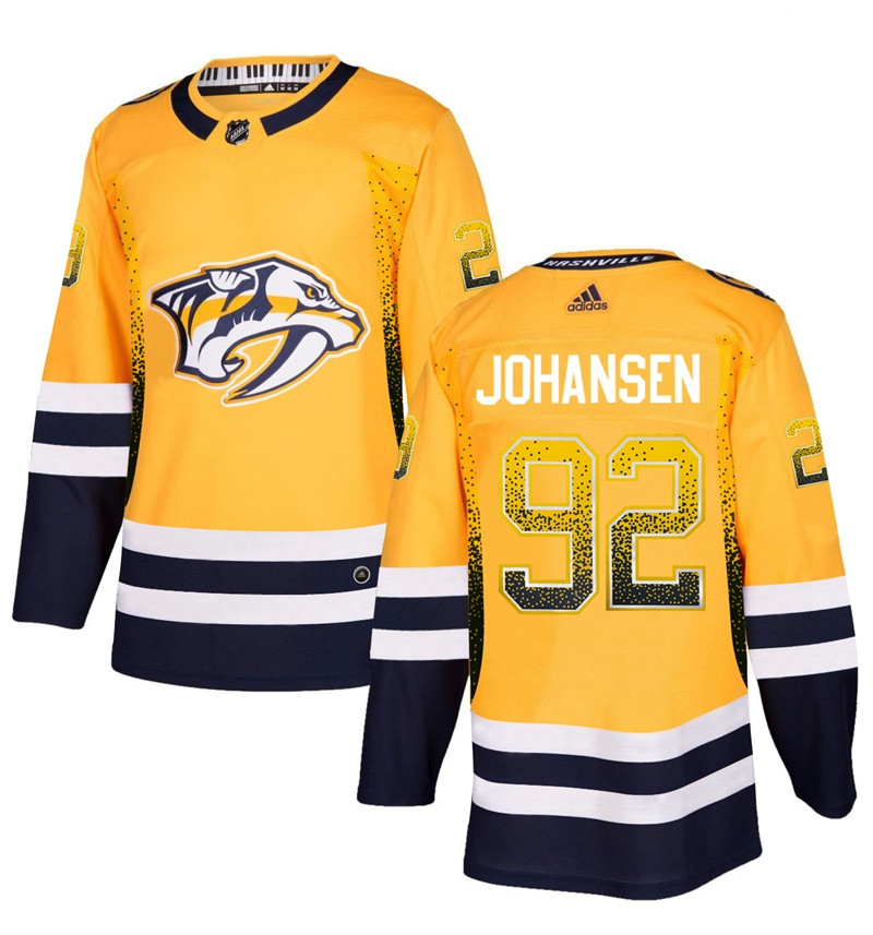Predators 92 Ryan Johansen Gold Drift Fashion Adidas Jersey