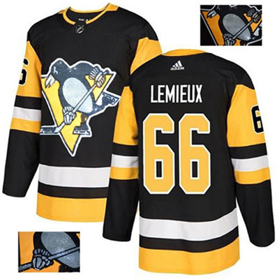 Adidas Penguins #66 Mario Lemieux Black Home Authentic Fashion Gold Stitched NHL Jersey Adidas Penguins #66 Mario Lemieux Black Home Authentic Fashion Gold Stitched NHL Jersey