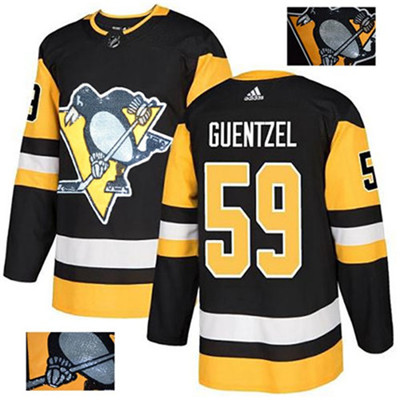 Adidas Penguins #59 Jake Guentzel Black Home Authentic Fashion Gold Stitched NHL Jersey Adidas Penguins #59 Jake Guentzel Black Home Authentic Fashion Gold Stitched NHL Jersey